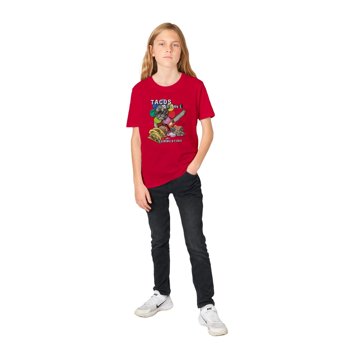 Serial Chilli by Ros Ingram - Classic Kids Crewneck T-shirt