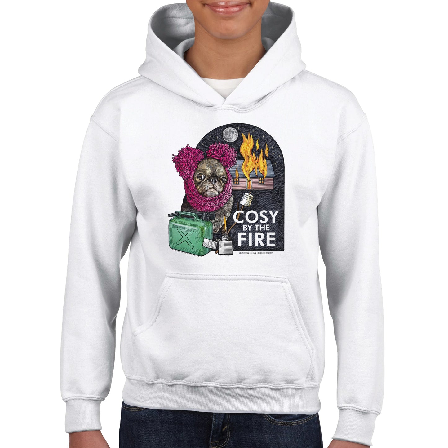 Cosy Chilli by Ros Ingram Classic Kids Pullover Hoodie