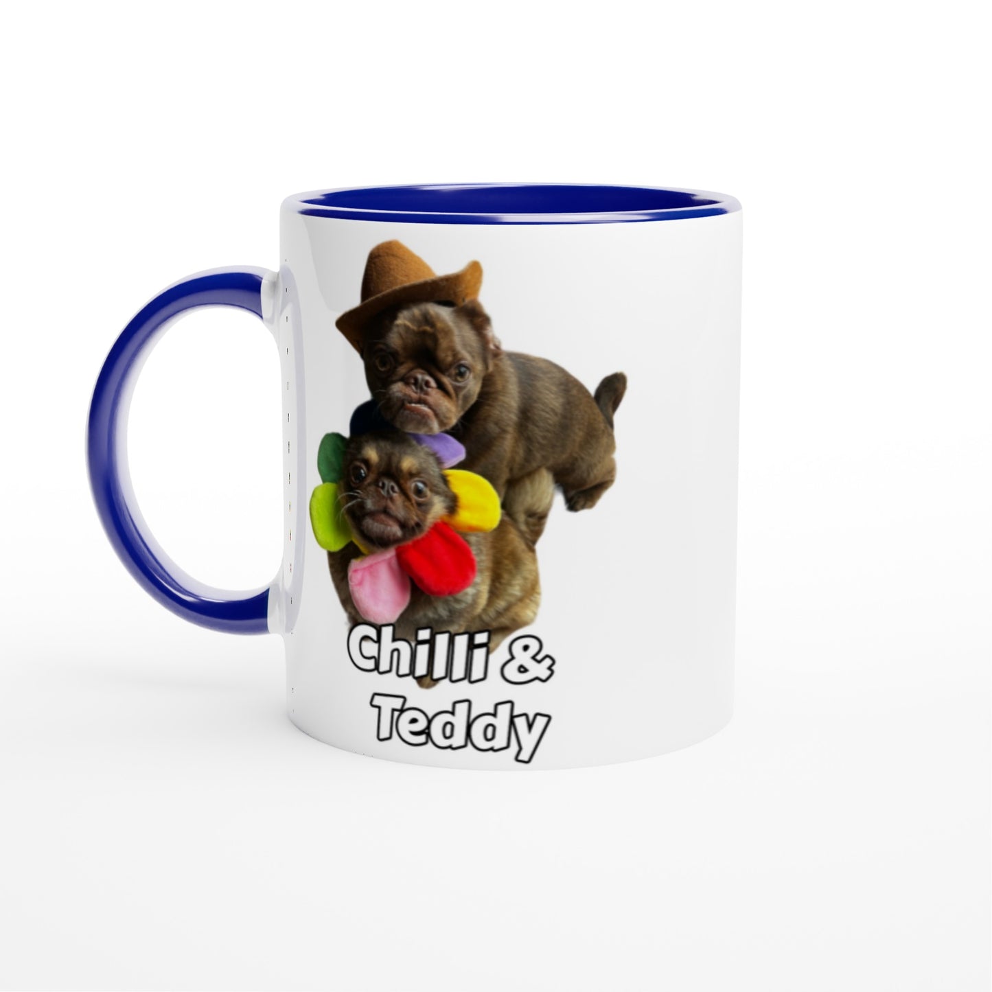 Chilli & Teddy White 11oz Ceramic Mug with Color Inside