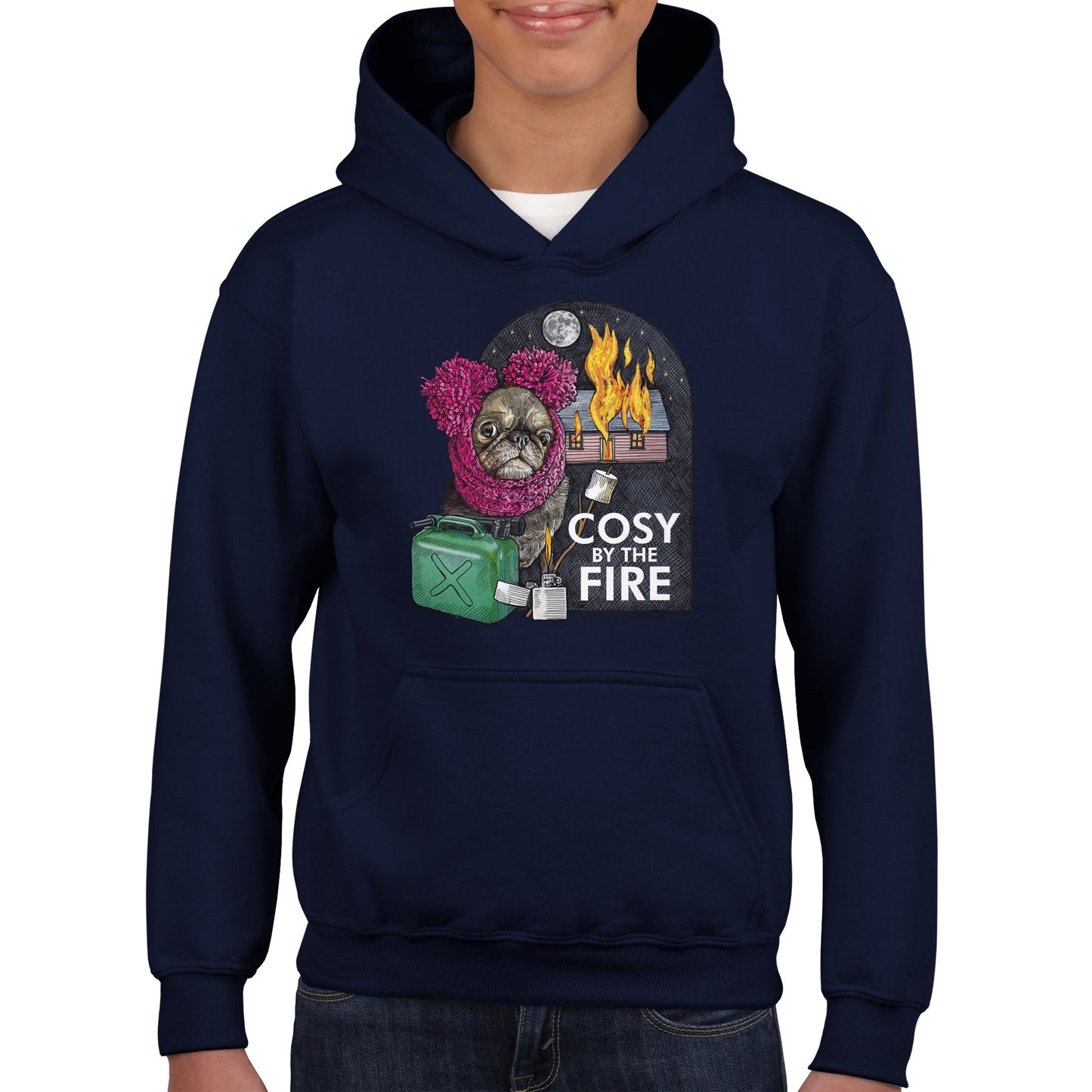 Cosy Chilli by Ros Ingram Classic Kids Pullover Hoodie