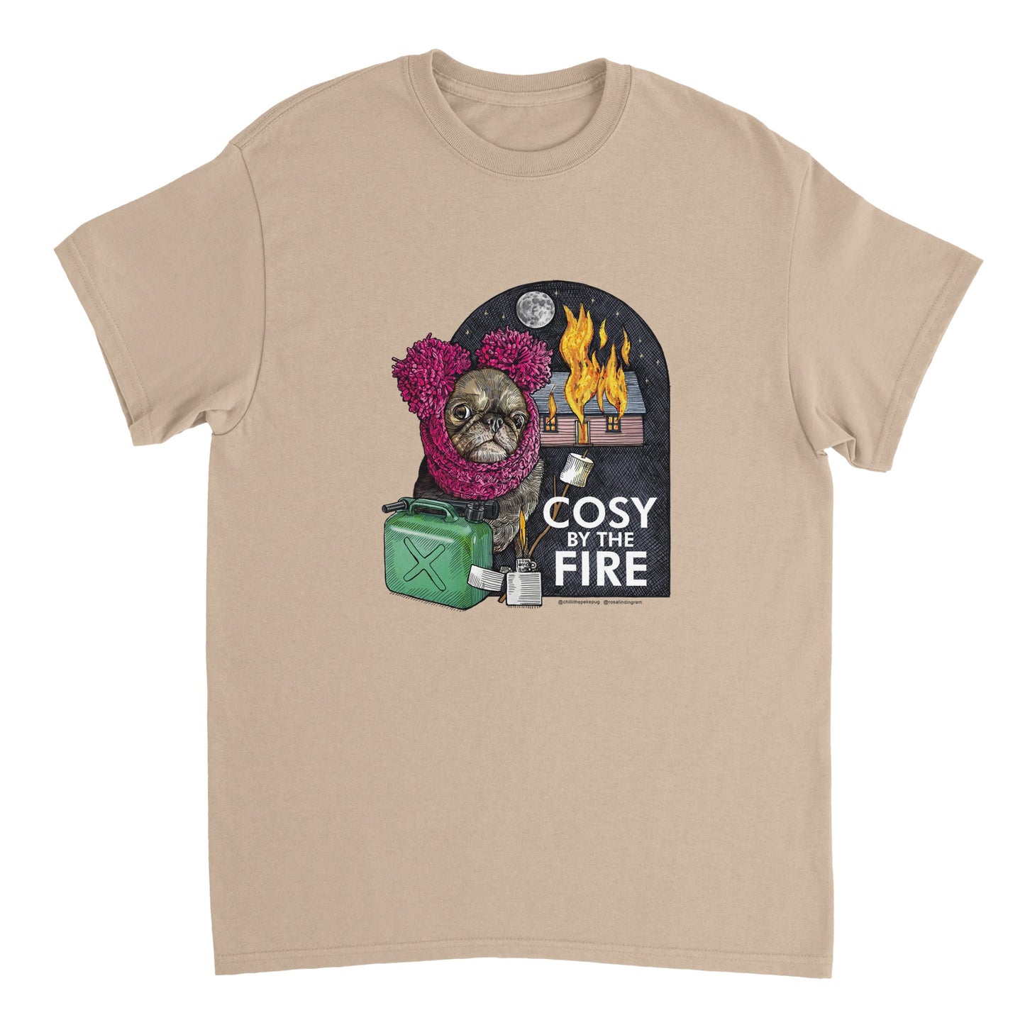 Cosy Chilli by Ros Ingram Heavyweight Unisex Crewneck T-shirt