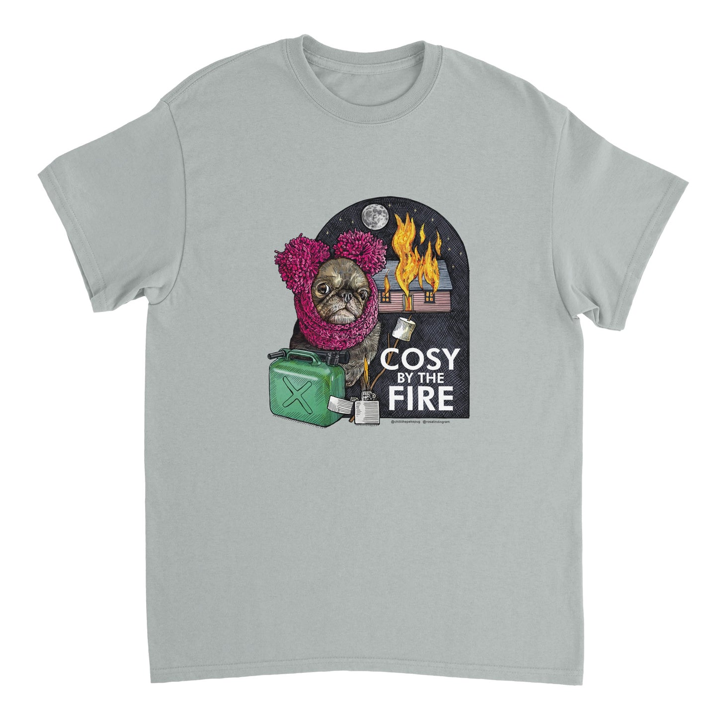 Cosy Chilli by Ros Ingram Heavyweight Unisex Crewneck T-shirt