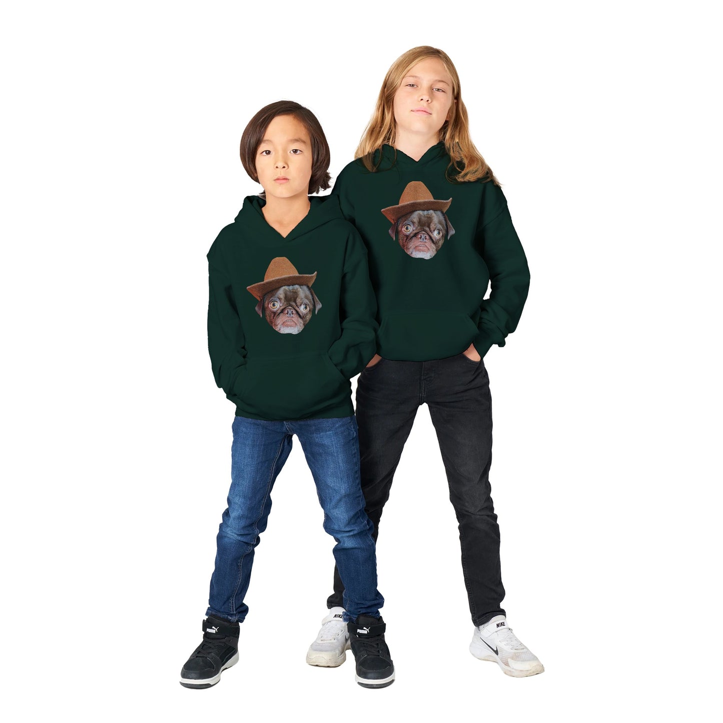 Cowboy Teddy Classic Kids Pullover Hoodie