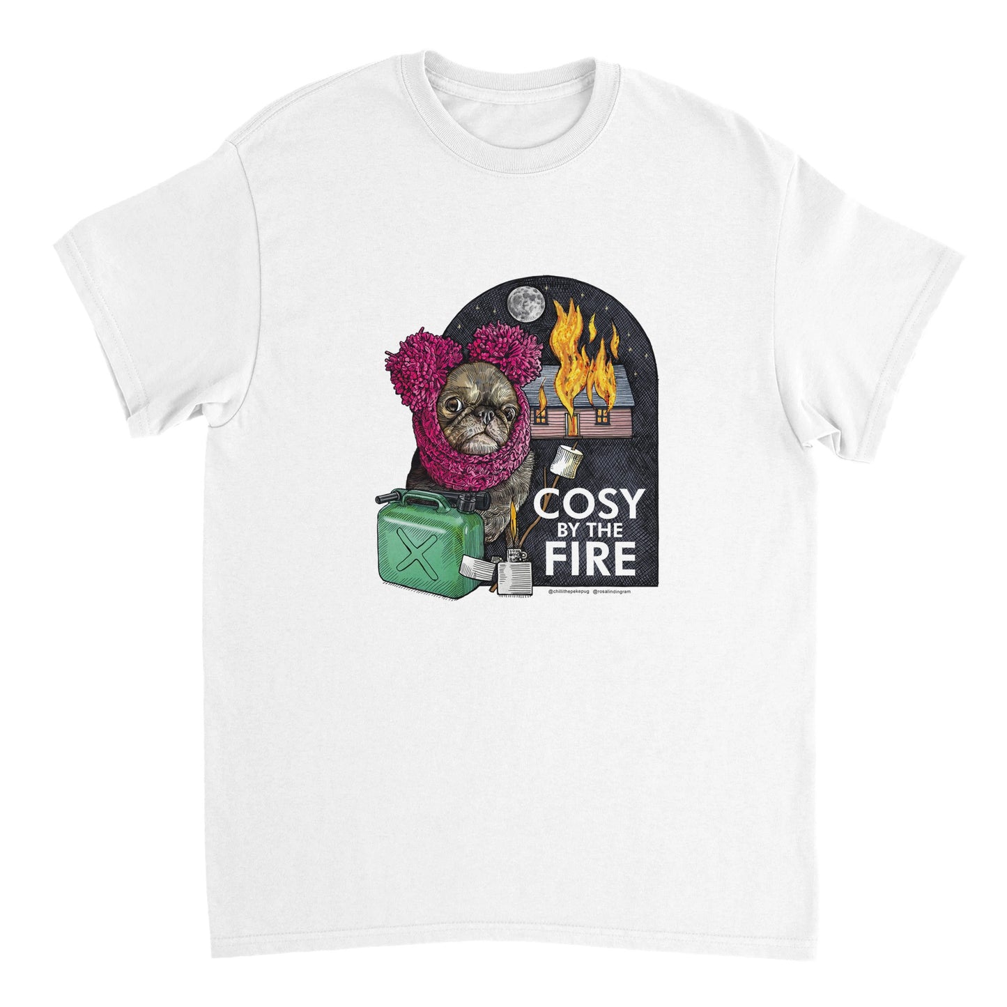 Cosy Chilli by Ros Ingram Heavyweight Unisex Crewneck T-shirt