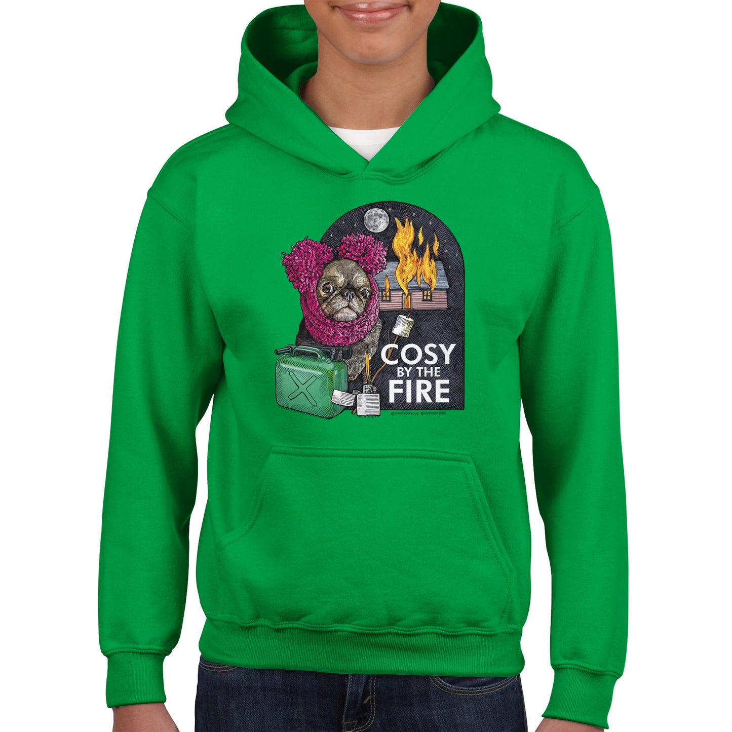 Cosy Chilli by Ros Ingram Classic Kids Pullover Hoodie