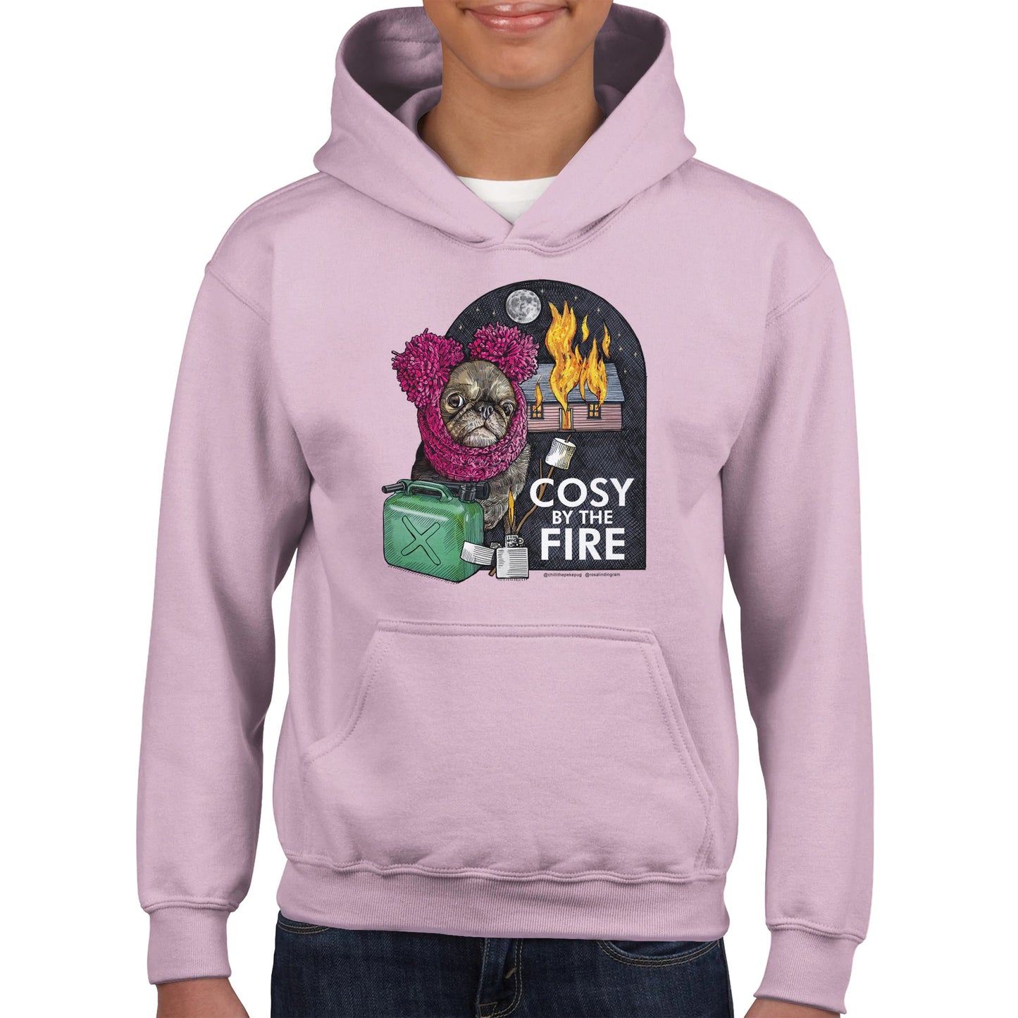 Cosy Chilli by Ros Ingram Classic Kids Pullover Hoodie