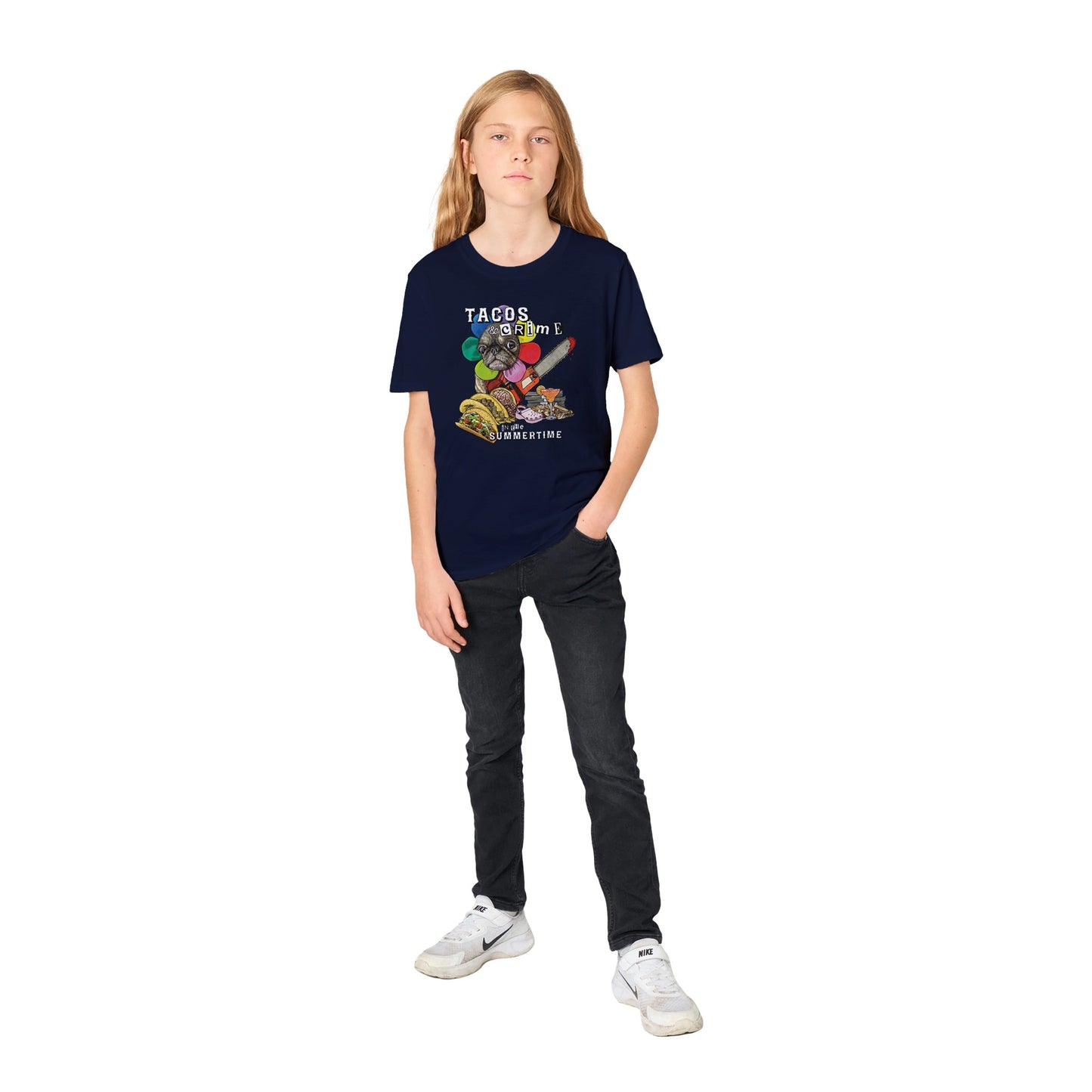 Serial Chilli by Ros Ingram - Classic Kids Crewneck T-shirt