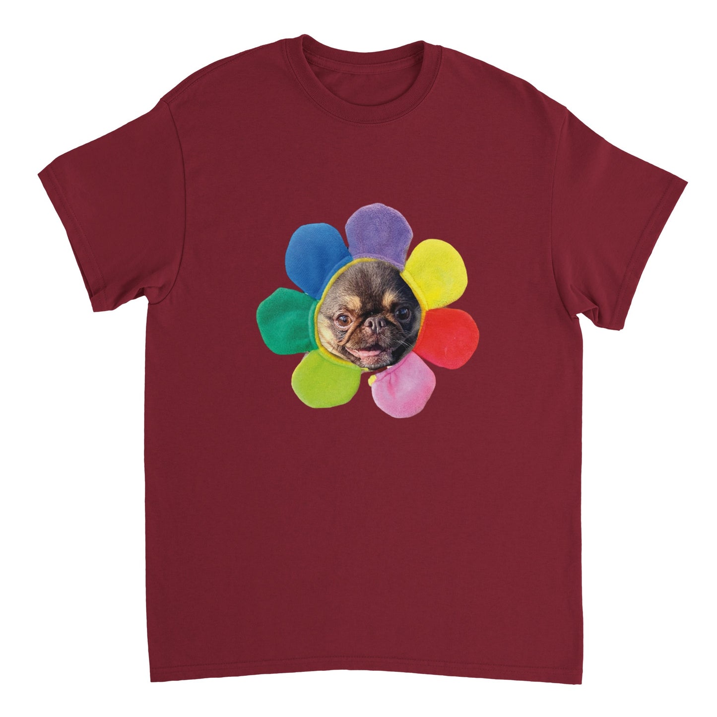 KingChilliThePug Flower Heavyweight Unisex Crewneck T-shirt