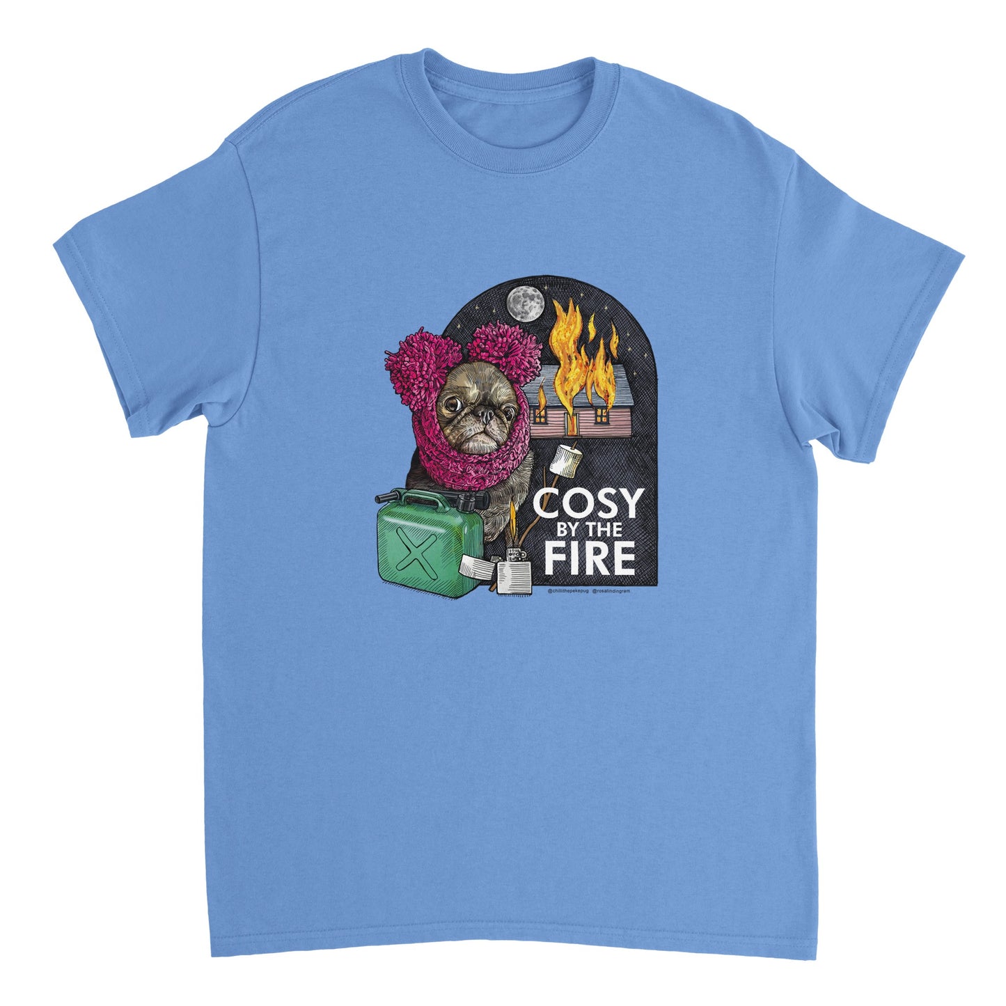 Cosy Chilli by Ros Ingram Heavyweight Unisex Crewneck T-shirt