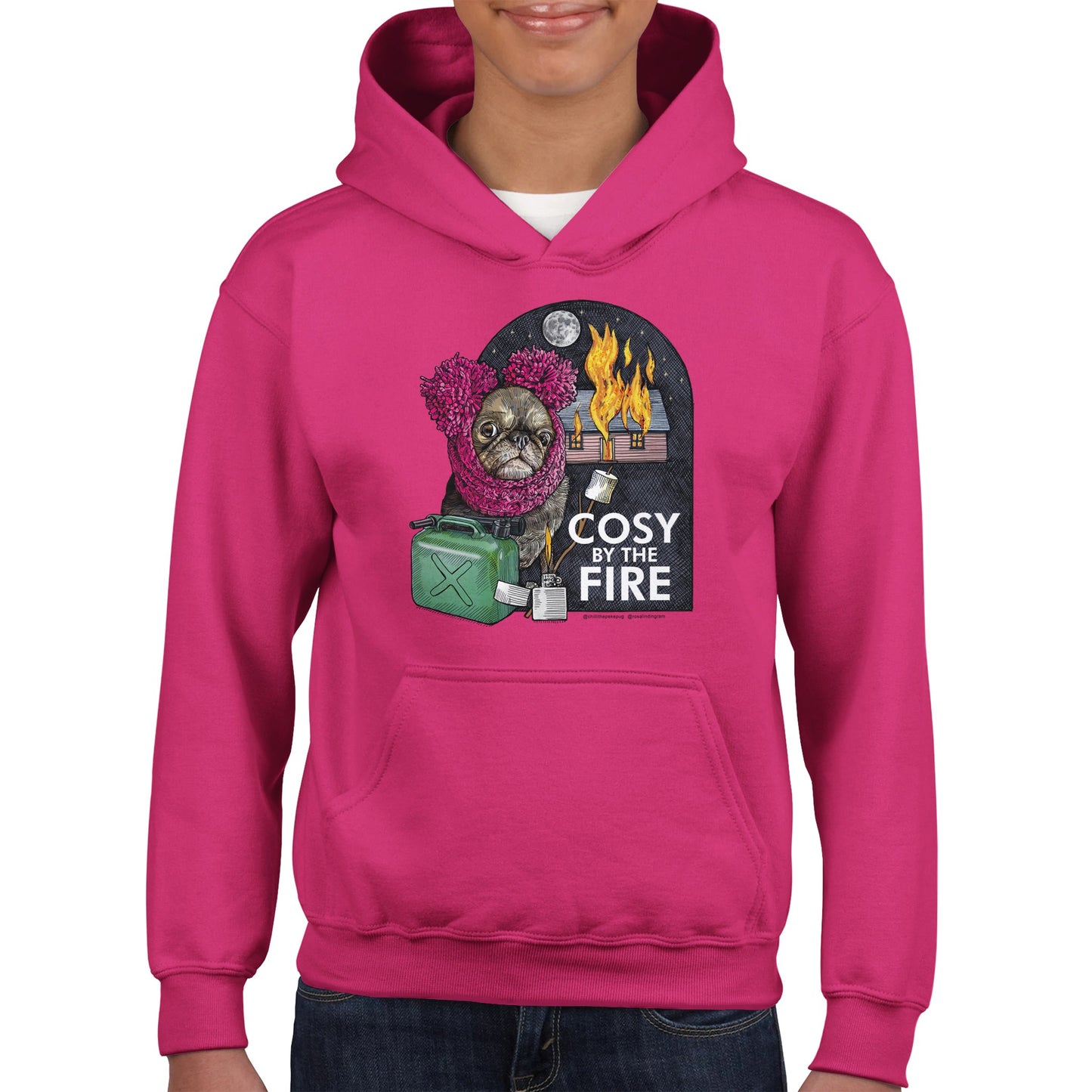 Cosy Chilli by Ros Ingram Classic Kids Pullover Hoodie