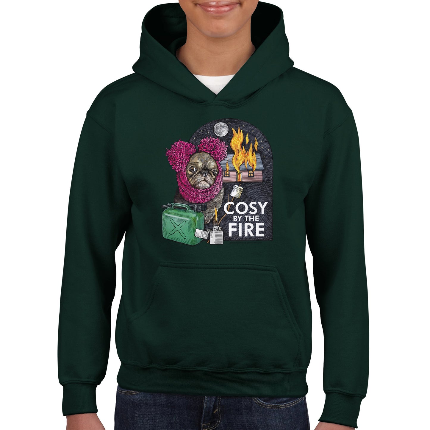 Cosy Chilli by Ros Ingram Classic Kids Pullover Hoodie