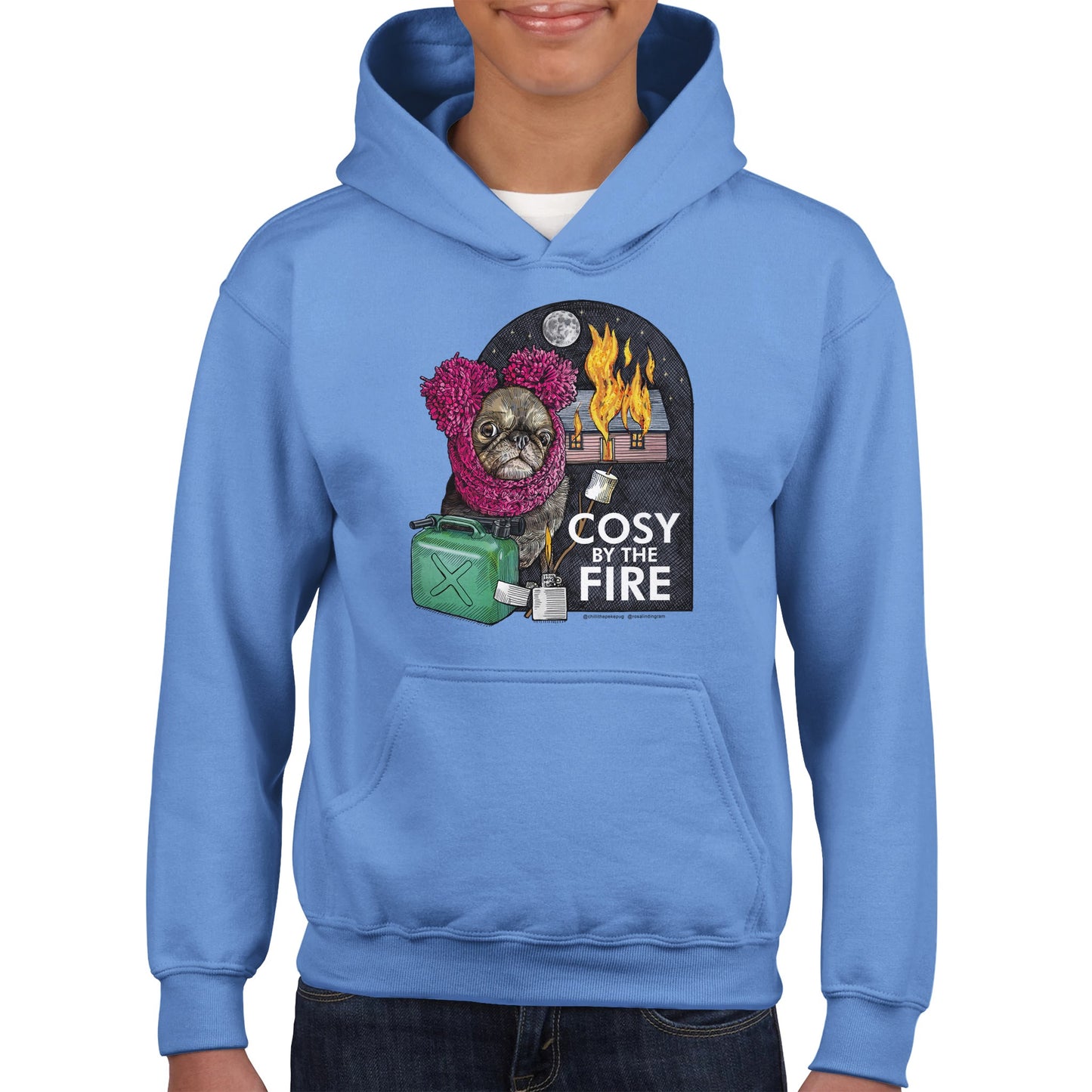 Cosy Chilli by Ros Ingram Classic Kids Pullover Hoodie