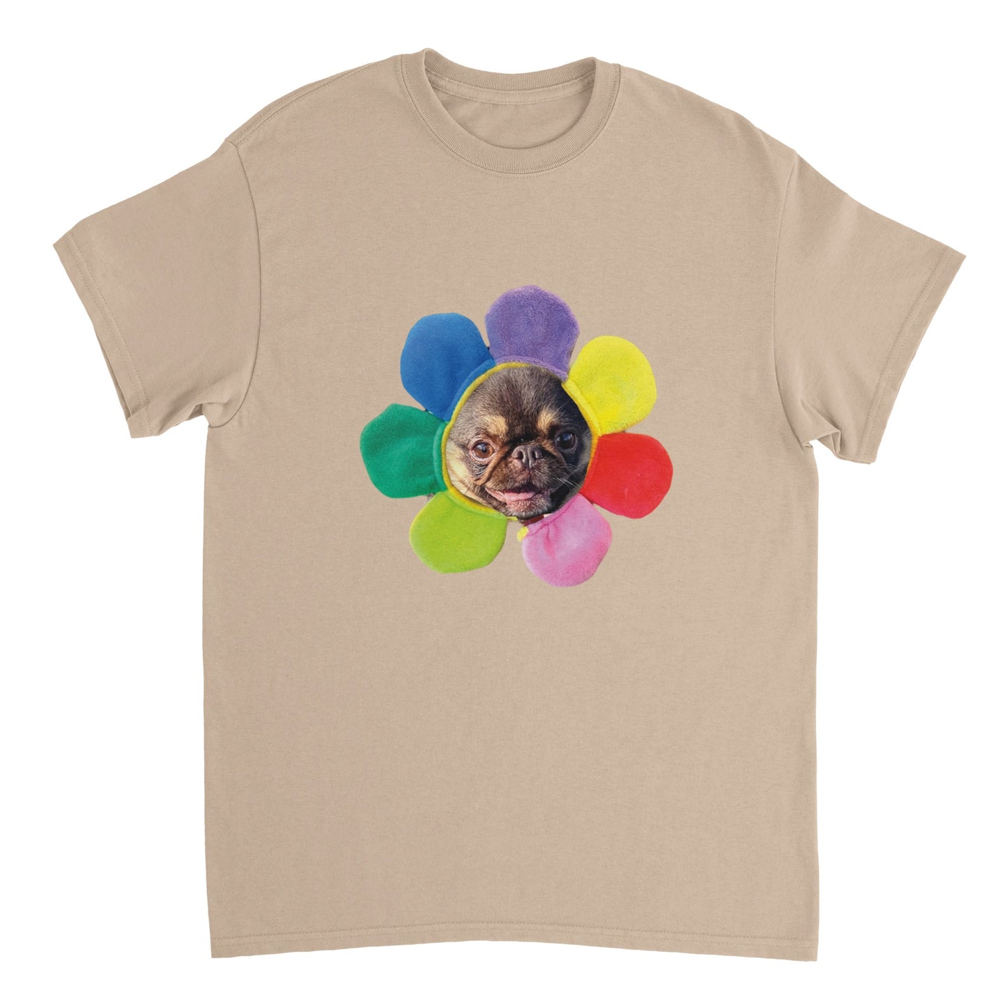 KingChilliThePug Flower Heavyweight Unisex Crewneck T-shirt