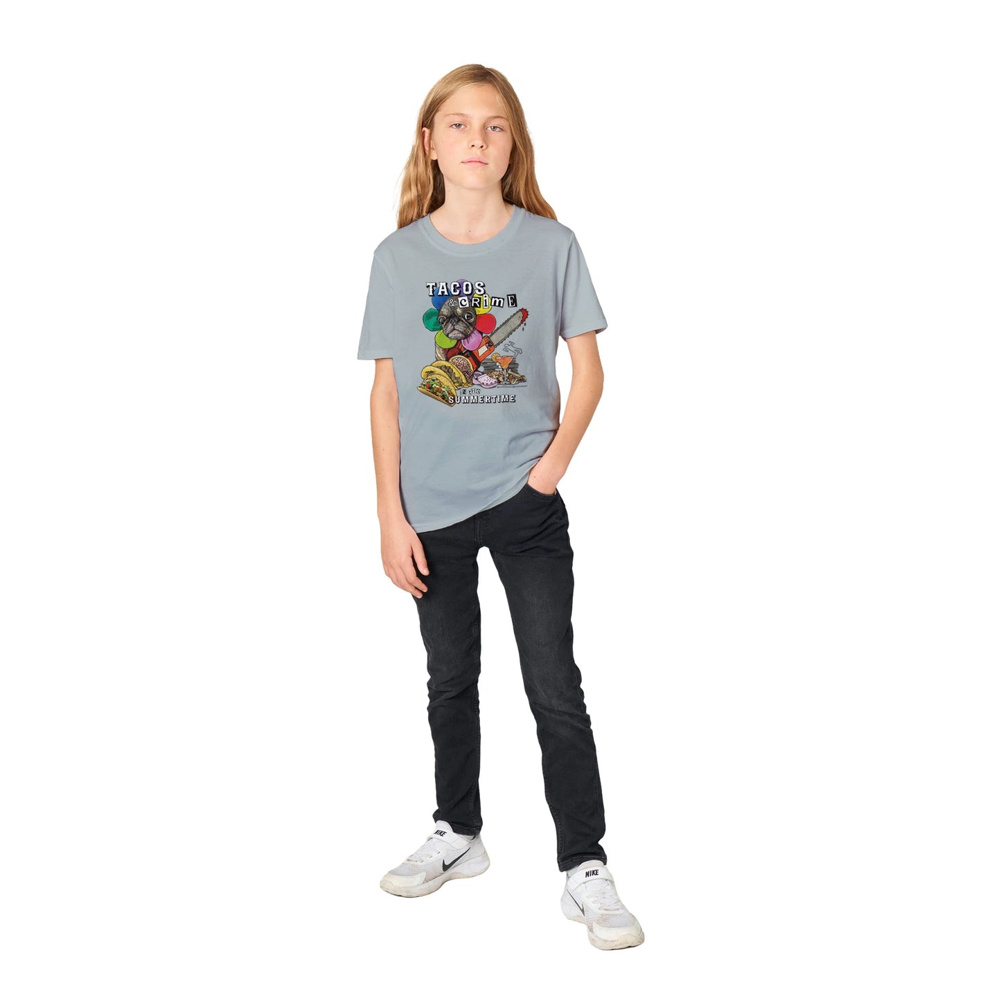 Serial Chilli by Ros Ingram - Classic Kids Crewneck T-shirt