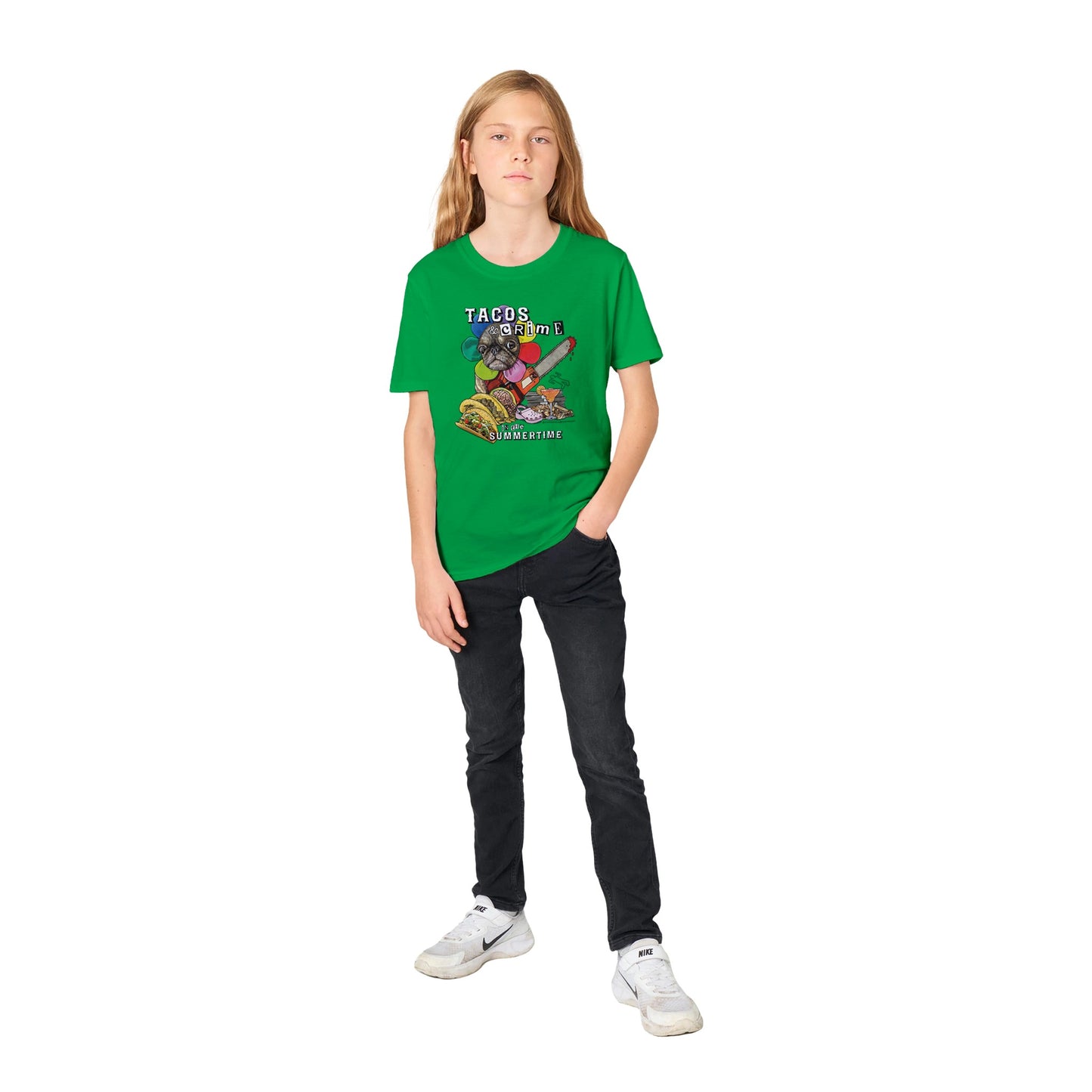 Serial Chilli by Ros Ingram - Classic Kids Crewneck T-shirt