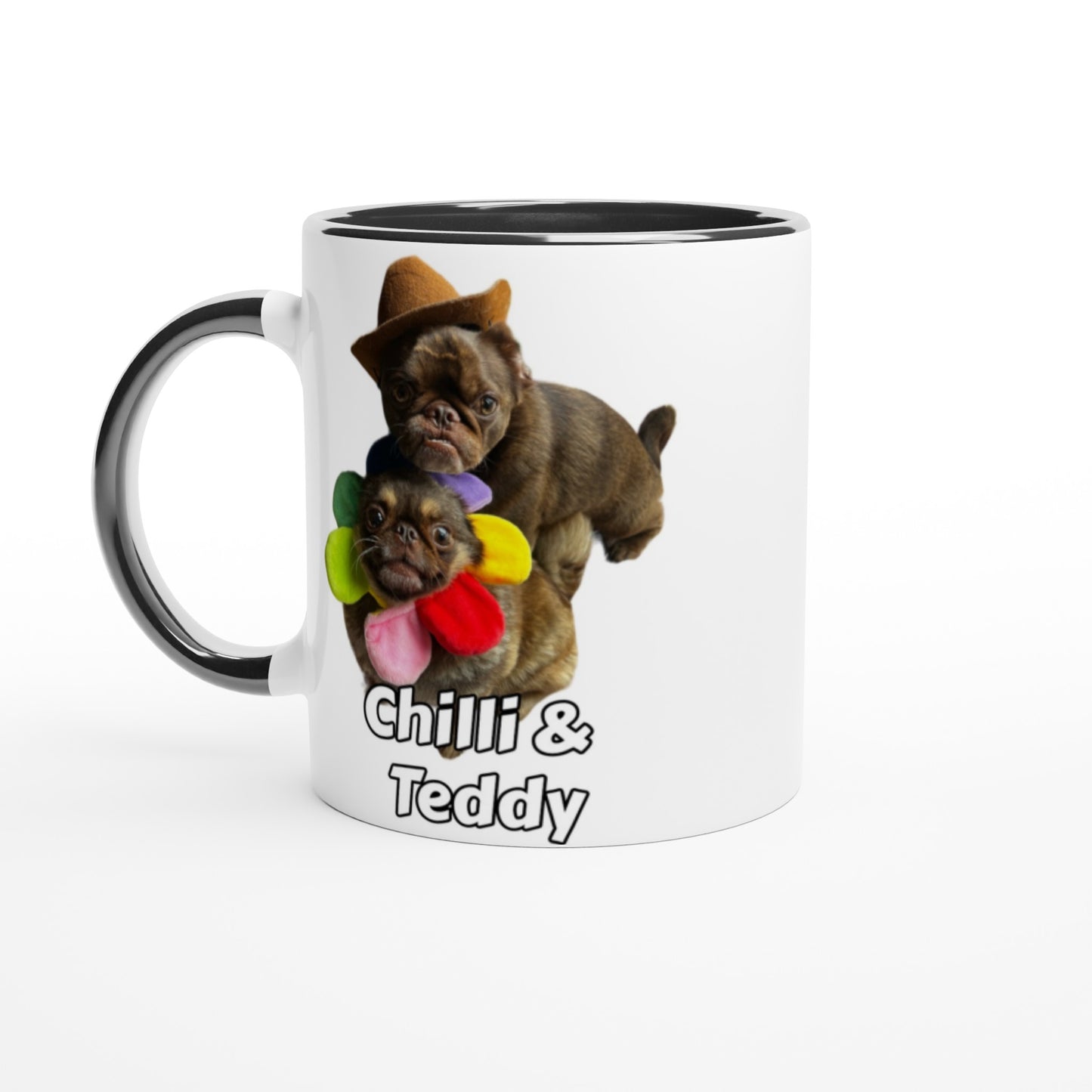 Chilli & Teddy White 11oz Ceramic Mug with Color Inside