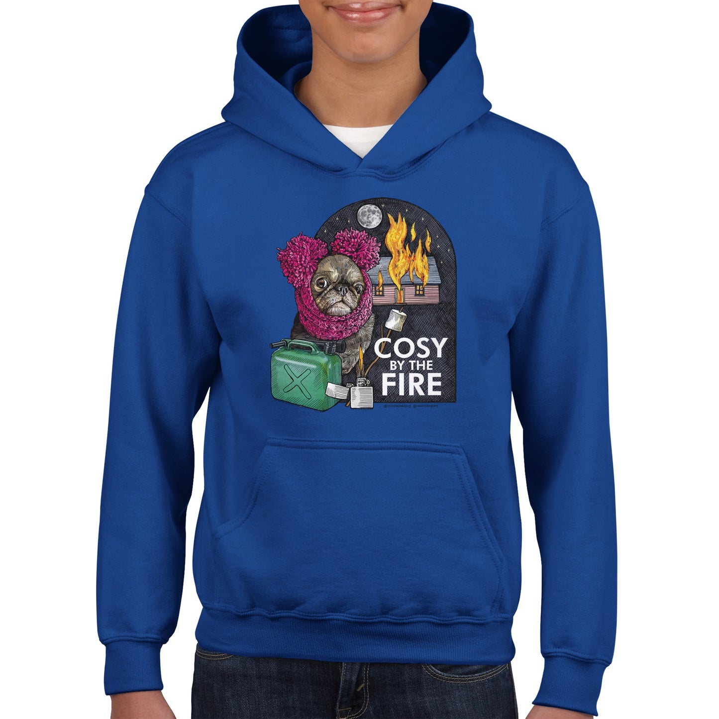 Cosy Chilli by Ros Ingram Classic Kids Pullover Hoodie