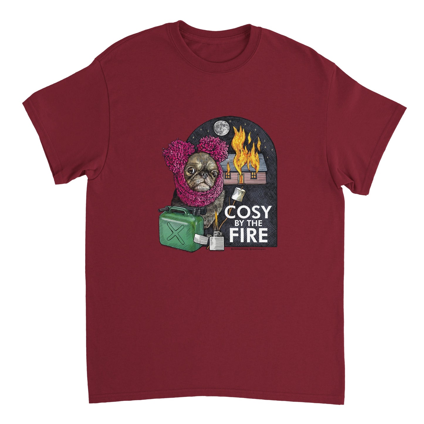 Cosy Chilli by Ros Ingram Heavyweight Unisex Crewneck T-shirt