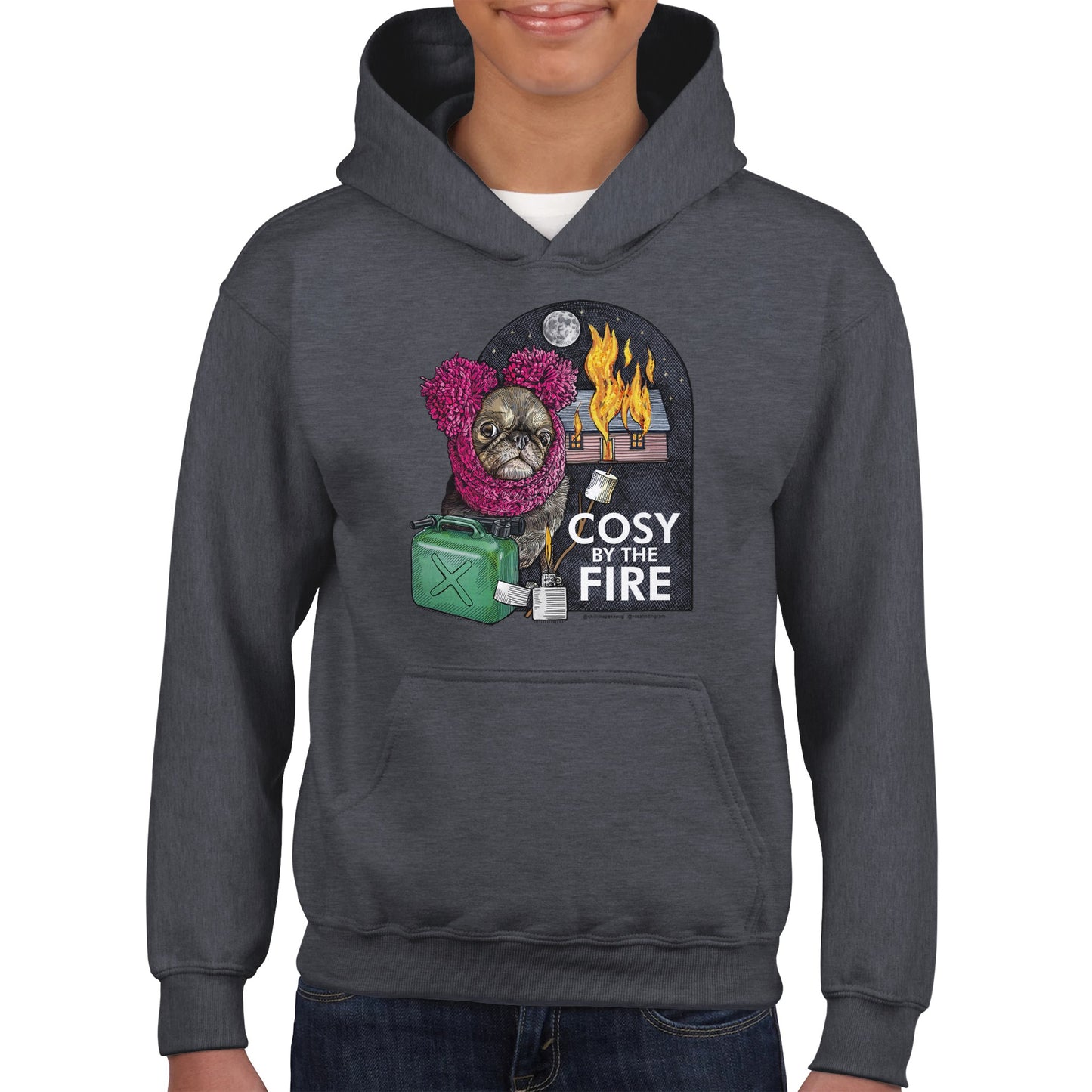 Cosy Chilli by Ros Ingram Classic Kids Pullover Hoodie