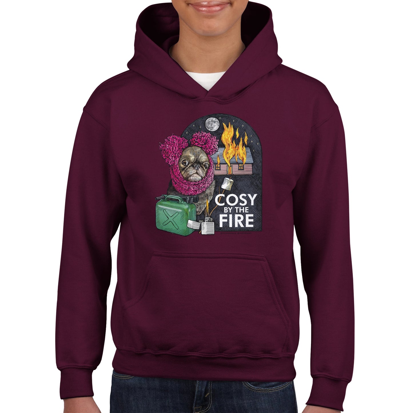 Cosy Chilli by Ros Ingram Classic Kids Pullover Hoodie