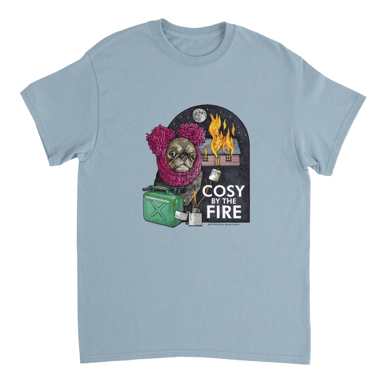 Cosy Chilli by Ros Ingram Heavyweight Unisex Crewneck T-shirt