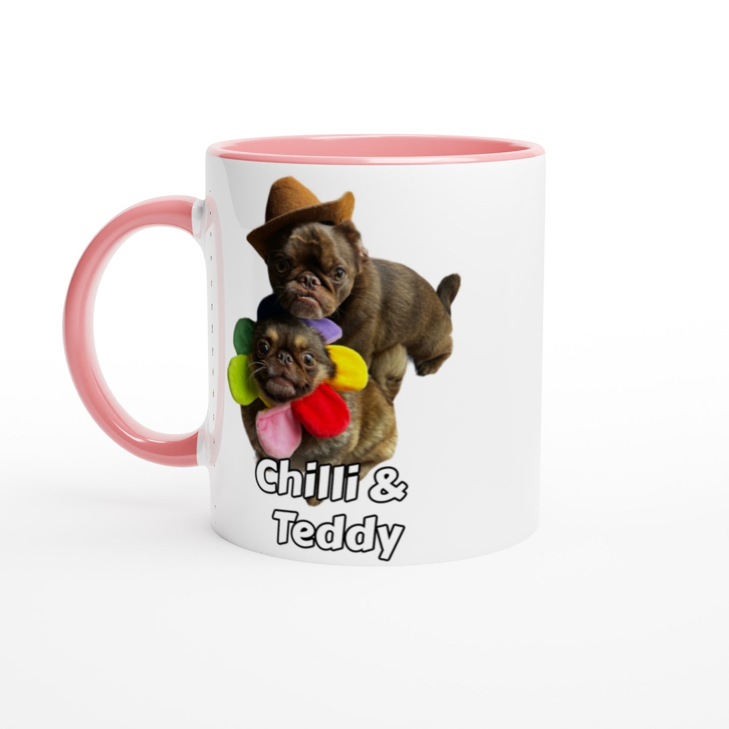 Chilli & Teddy White 11oz Ceramic Mug with Color Inside