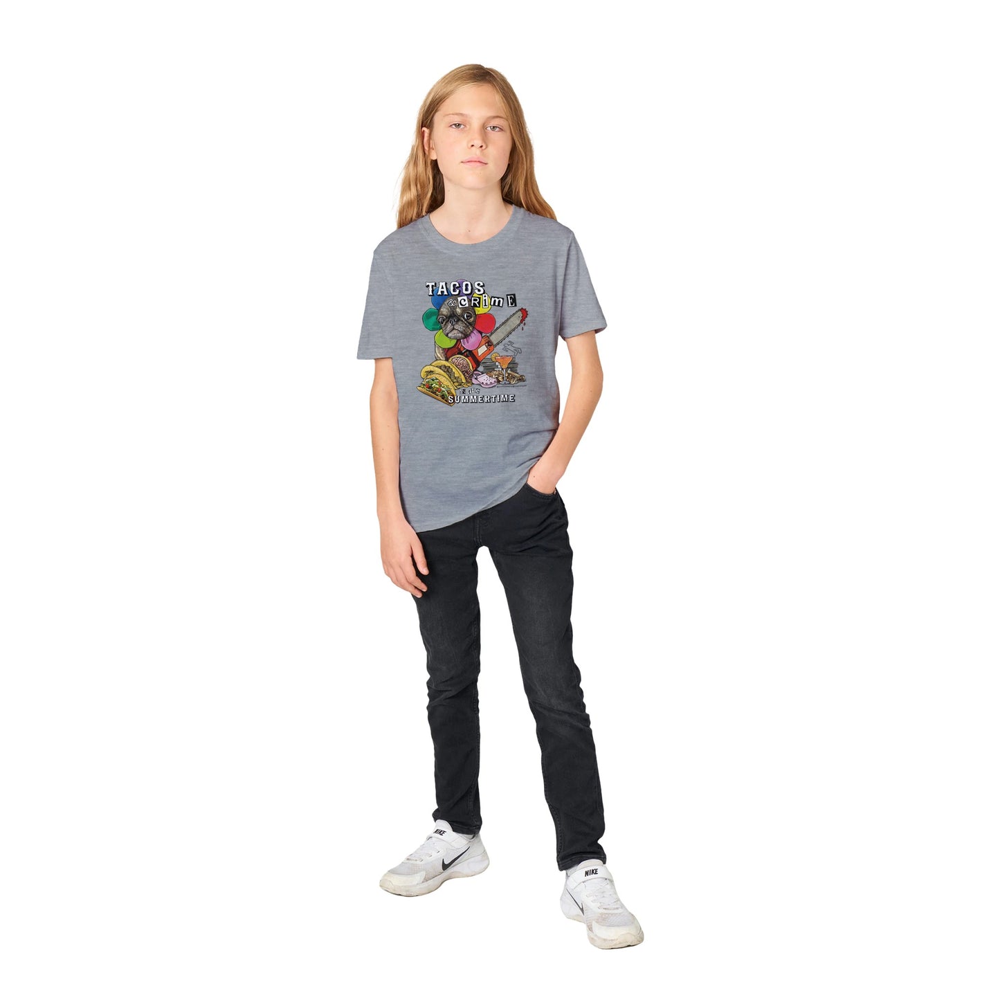 Serial Chilli by Ros Ingram - Classic Kids Crewneck T-shirt