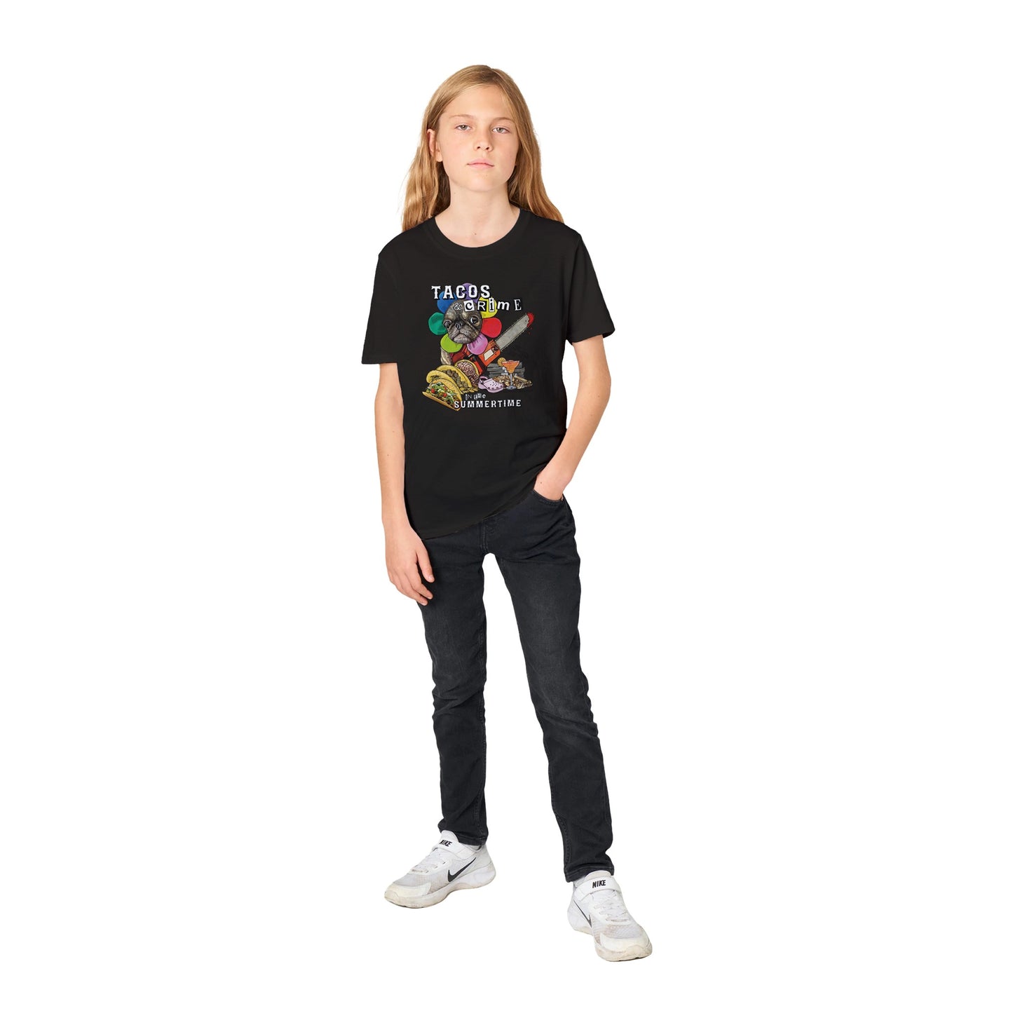 Serial Chilli by Ros Ingram - Classic Kids Crewneck T-shirt