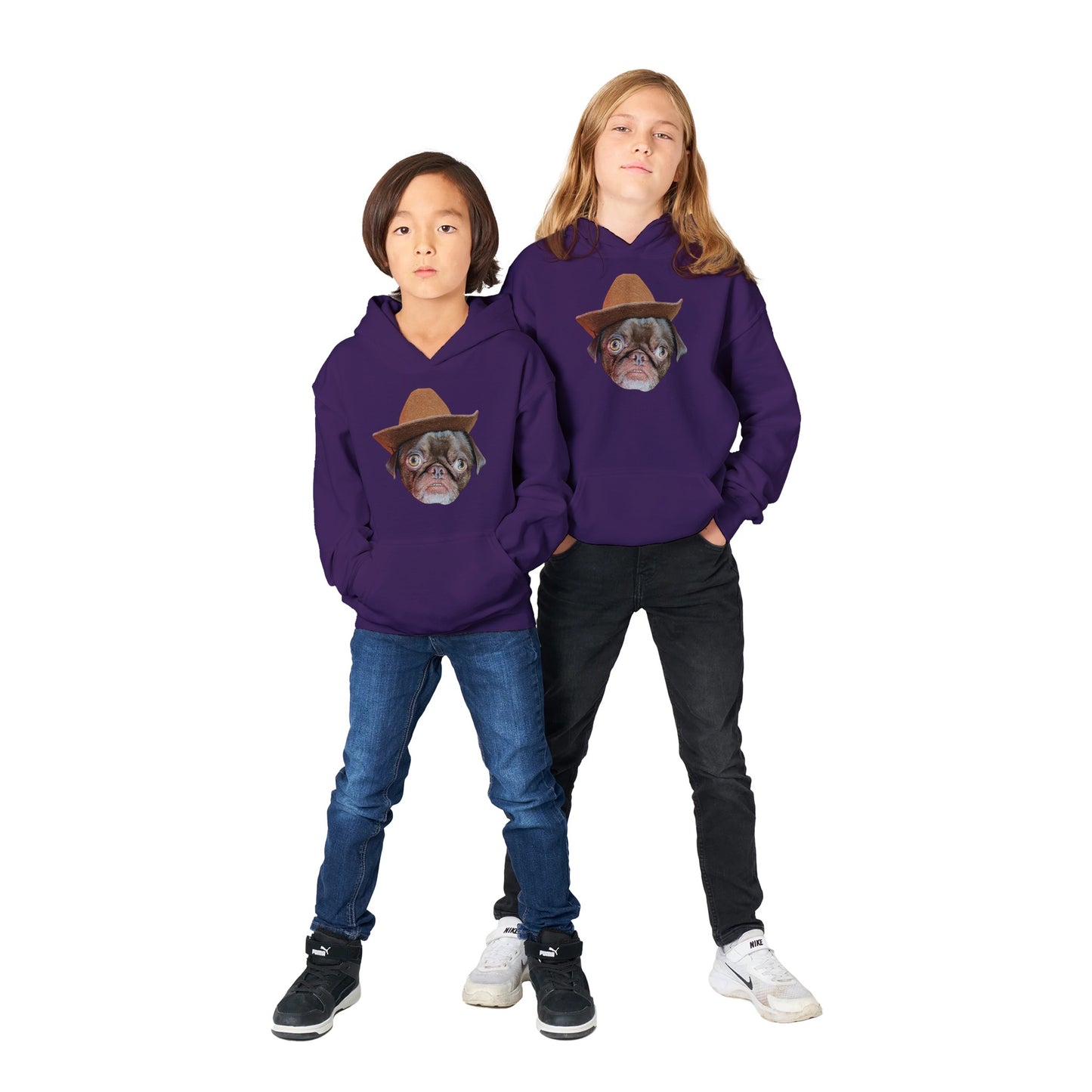 Cowboy Teddy Classic Kids Pullover Hoodie