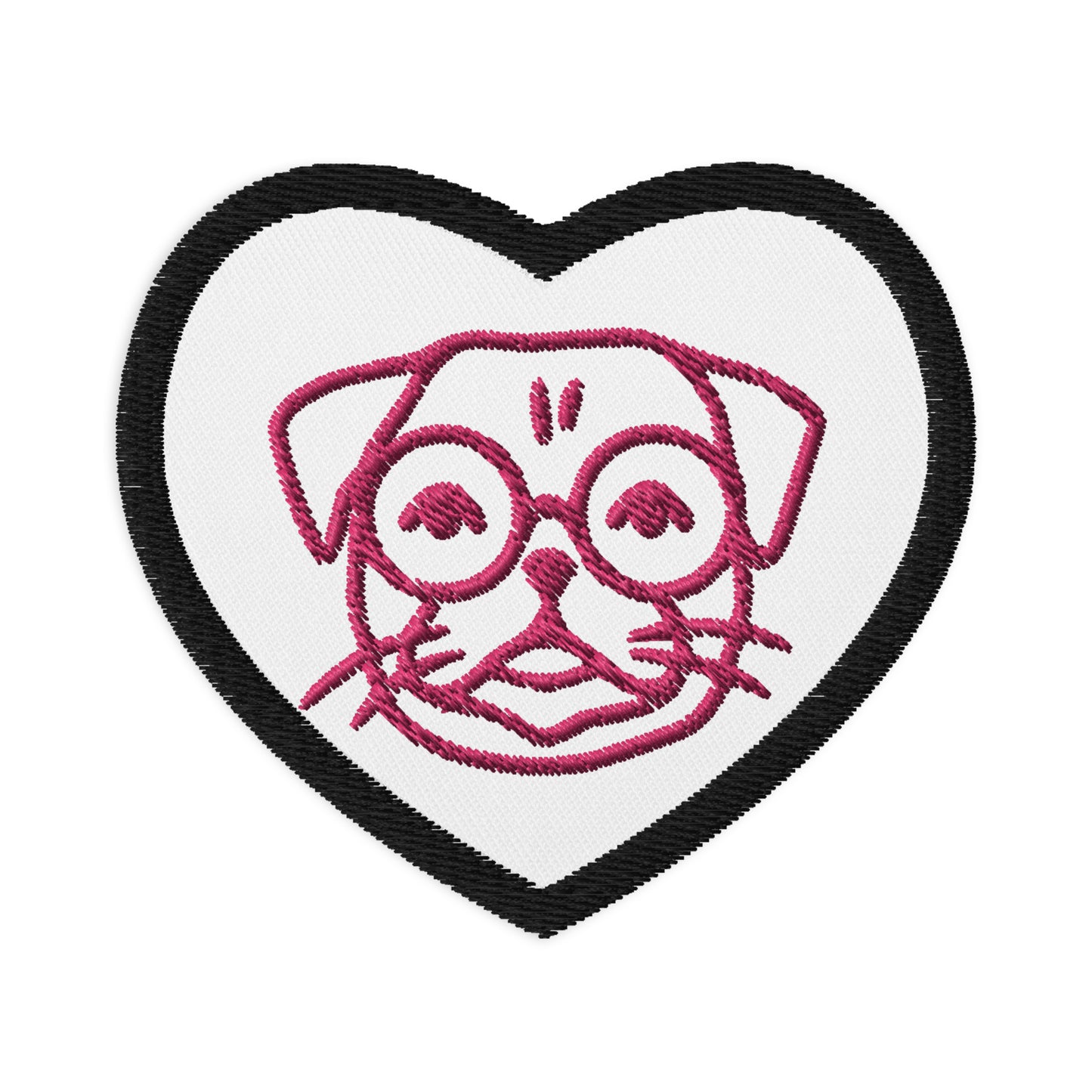 Love Pugs by KingChilliThePug Embroidered patch