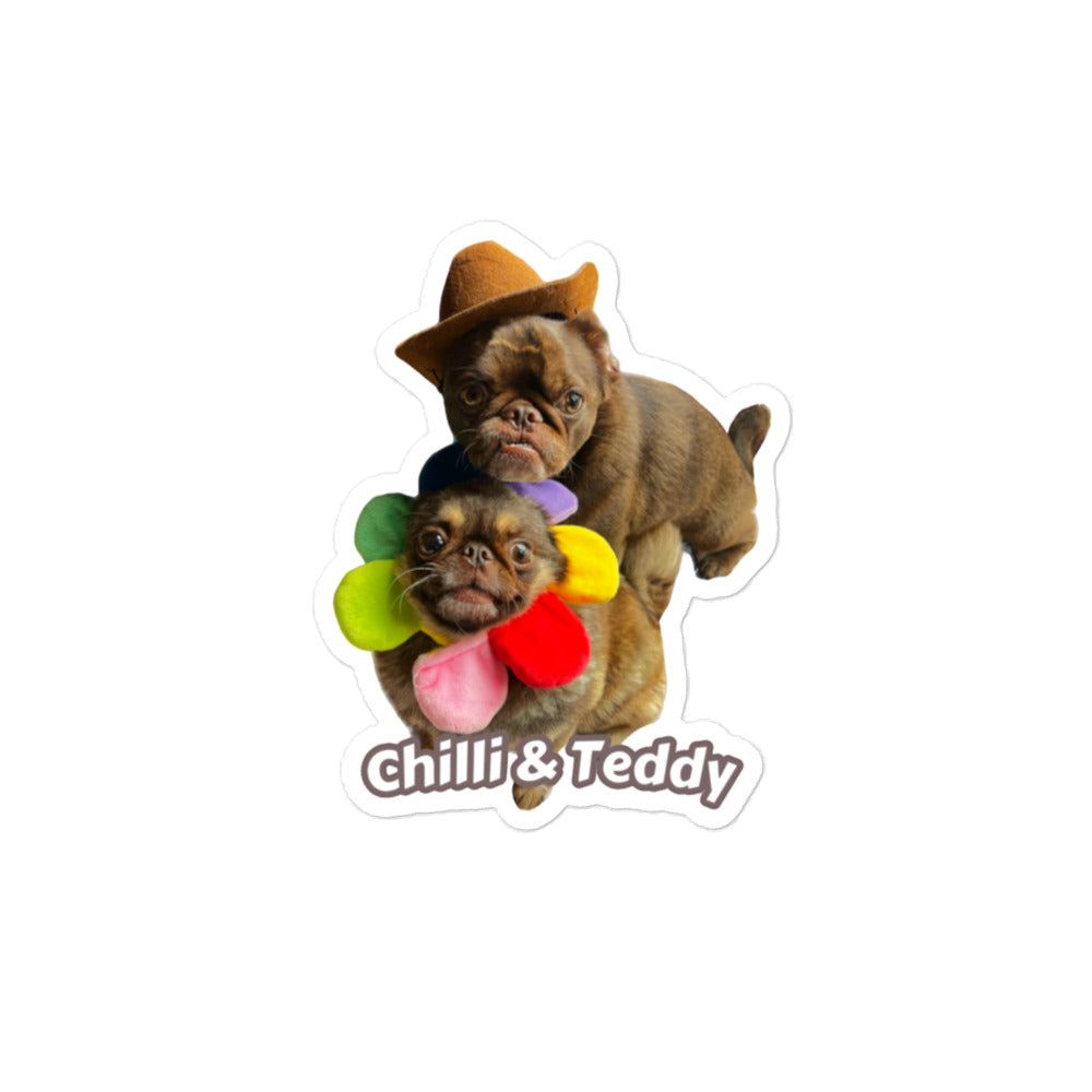 Chilli & Teddy Bubble-free stickers